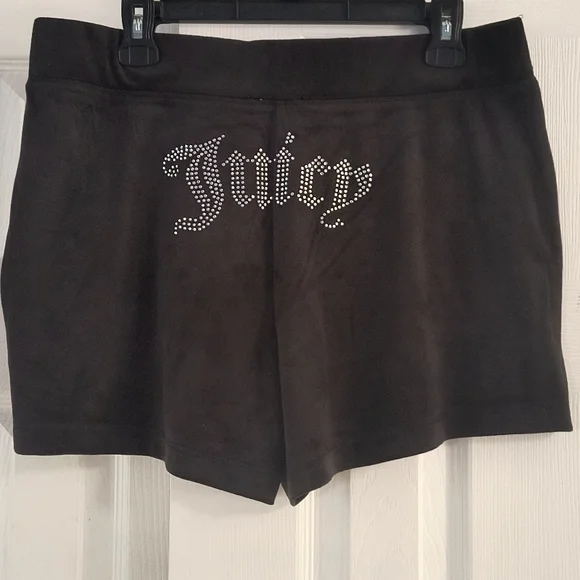 Juicy Couture Bling Velour Tracksuit Hoodie and Shorts Set NWT - Picture 7 of 8